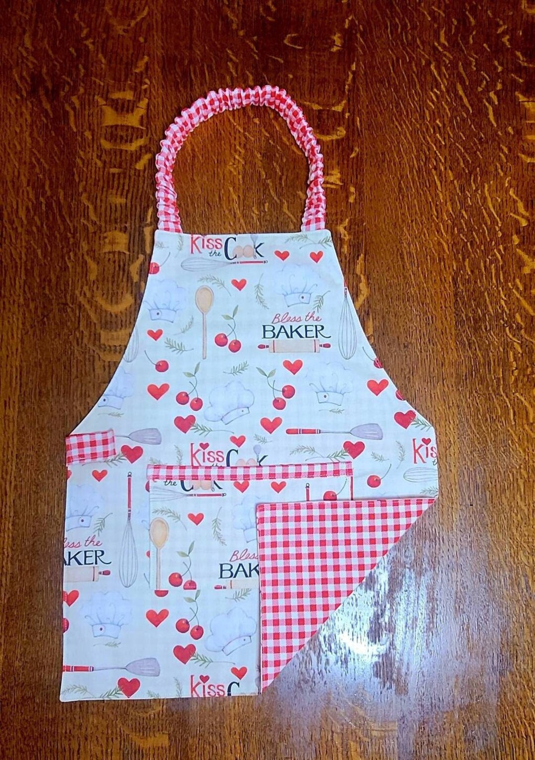 Toddler Apron, Girl's Apron, Montessori Apron, Reversible Apron, Kid's