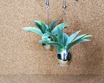 House Plant Earrings. Plant Jewelry. Plant Mom. Plant Lover. Plant Addict. Monstera Plant. Plant Vibes. Botanical Earrings. Leaf Earrings.