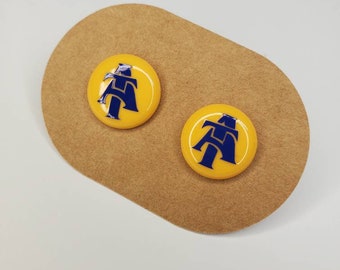 NC A and T Earrings. A and T Earrings. North Carolina A and T State University. Aggies. Aggie the Bulldog.  Go Aggies. A and T Bulldogs.