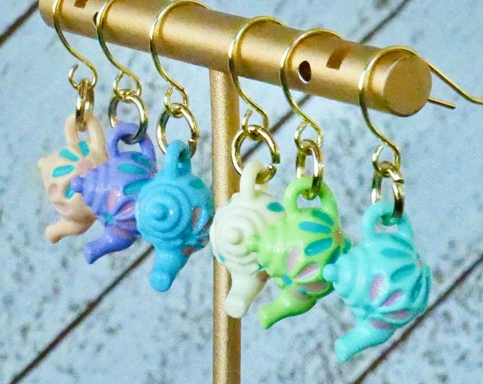 Mini Teapot Dangle Earrings | Pastel Cottagecore Jewelry