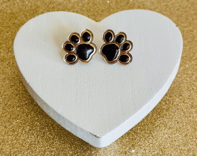 Paw Print Earrings | Hypoallergenic Stainless Steel, Pet Lover Gift