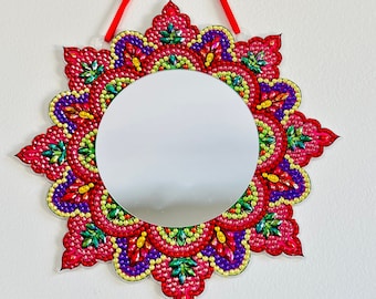 Red Boho Mirror