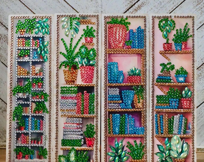 Bookshelf Rhinestone Bookmark | Reader Gift | Sparkly Book Accessory