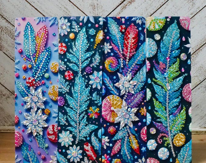 Feather Rhinestone Bookmark | Reader Gift | Sparkly Book Accessory