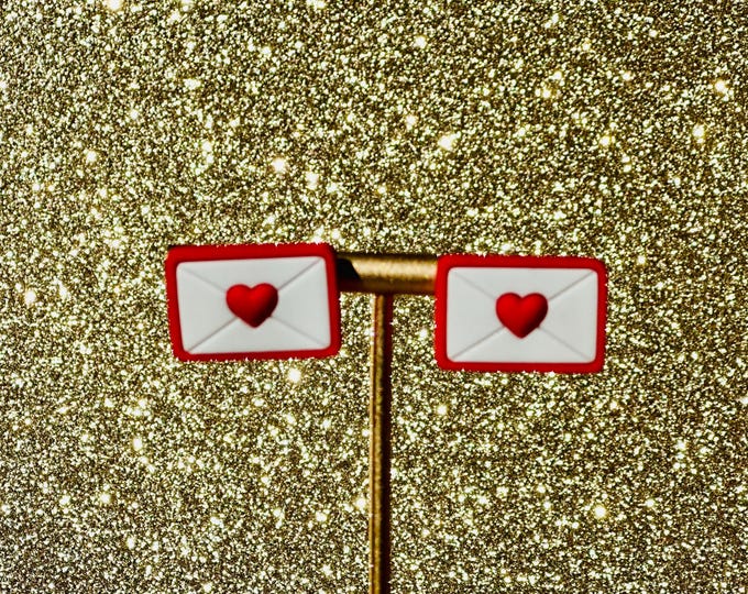 Love Letter Earrings | Stainless Steel Post, Kawaii Jewelry
