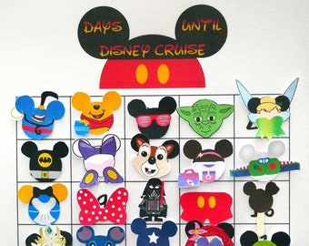 30 day countdown, Florida Theme Park, Vacation Countdown, Mickey Countdown Calendar, digital file, Florida vacation, Mickey stickers,