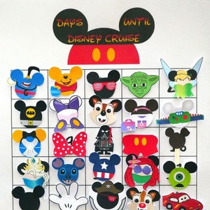 30 day countdown, Florida Theme Park, Vacation Countdown, Mickey Countdown Calendar, digital file, Florida vacation, Mickey stickers,