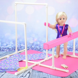 18 inch doll gymnastics set