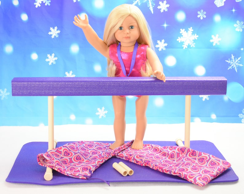 Balance Beam for American Girl Doll or 18 inch Doll with Mat Etsy