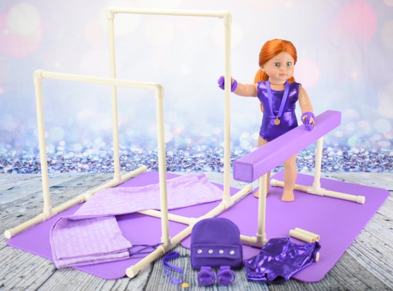 18 doll gymnastics set