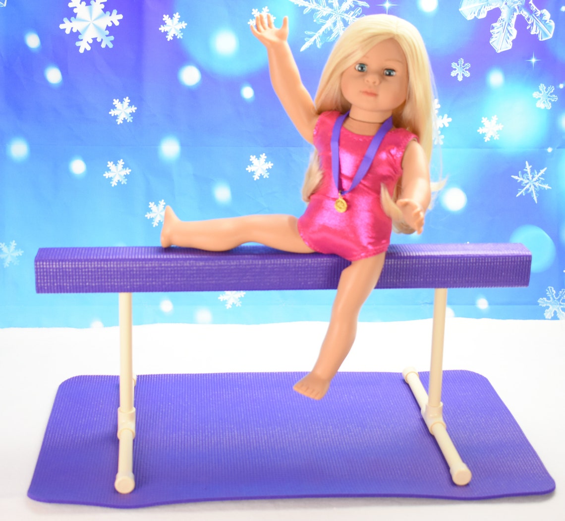 Balance Beam for American Girl Doll or 18 inch Doll with Mat Etsy