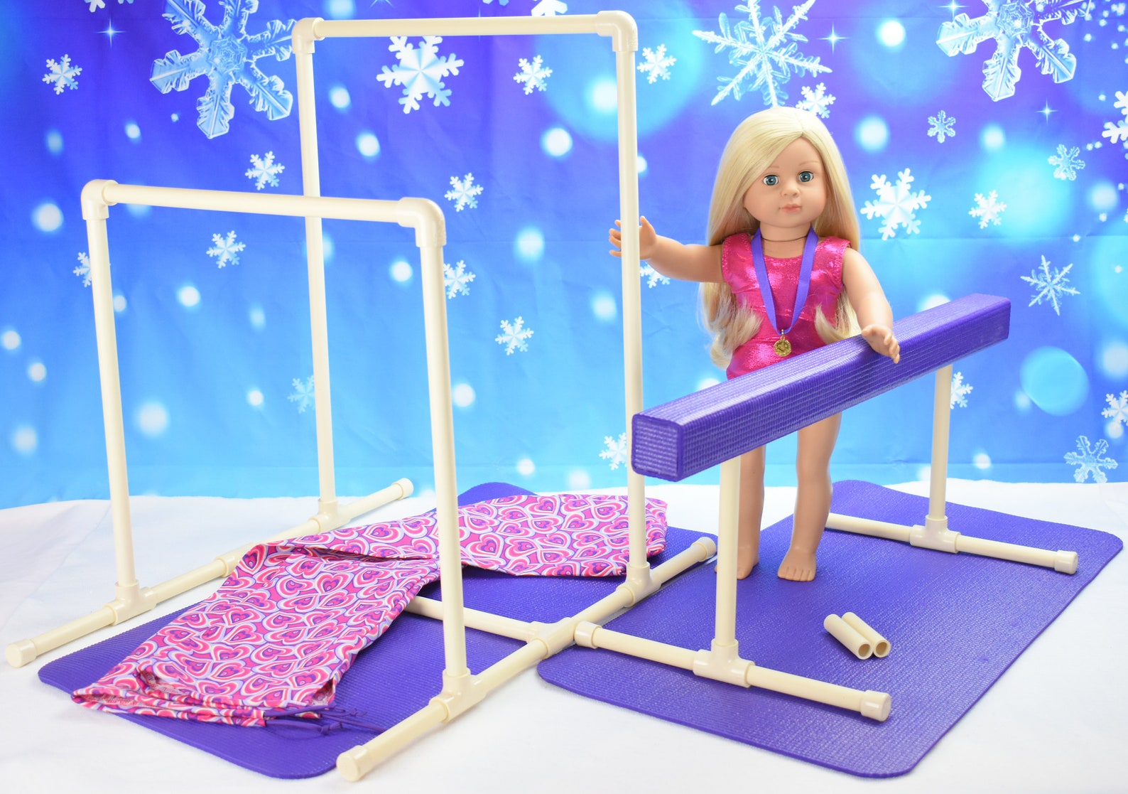 Balance Beam & Uneven Bars Gymnastics Set for American Girl Etsy
