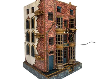 Harry Potter Book Nook - Olivander's Wand Shop Handgemaakte Book Nook Bibliotheek Design Boekenkast Ornament en Home Decor - Handgemaakt cadeau