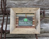 Rustic Barn Wood TIN Clothespin Picture Frame Farmhouse Decor Wall Frame Reclaimed Wood Grey Barnwood