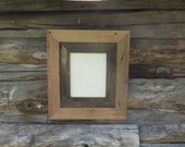 Rustic Barn Wood Wormy Chestnut Frame with Rough Barn Wood Mat Reclaimed Wood Farmhouse Decor Cottage Cabin Decor 8x10, 11x14, 16x20 CUSTOM