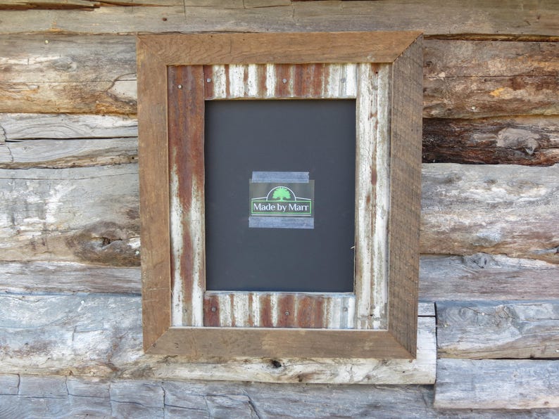 Rustic Barn Tin 10th Anniversary Barn Wood Wall Picture Frame Etsy