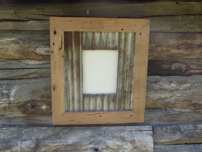 Barn Tin Barn Wood Rustic Wormy Chestnut Picture Frame Etsy