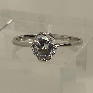 Promise Ring, Beautiful Gift For Her, US Size 7, UK Size N, Cubic Zirconia Diamond Ring, Everyday Glamour, Bling Ring, Faux Diamond, Rings.