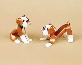 English Bulldog Tween Puppy Sculpture, Handmade Copper Miniature, Bulldog Collectible Art, English Bulldog Art, English  Bulldog Figurine