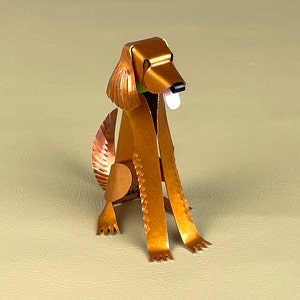 Irish Setter Dog Sculpture, Handmade Copper Miniature, Irish Setter Figurine, Irish Setter Art, Collectible Pet Lover Gift