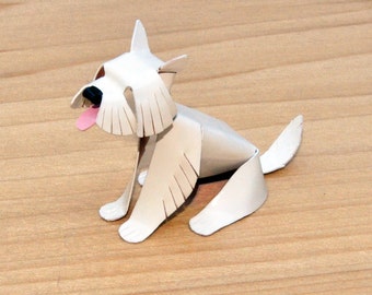 West Highland Terrier Handmade Copper Sculpture, Miniature Collectible Dog Art Figurine