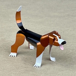Beagle Dog Sculpture, Handmade Copper Miniature, Collectible Beagle, Beagle Dog Art, Beagle Memorial, Beagle Figurine, Beagle Pet Lover Gift