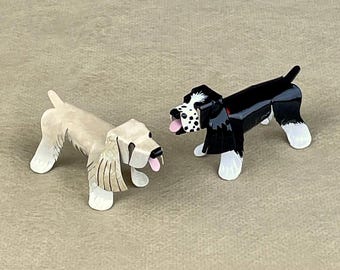 American Cocker Spaniel Handmade Copper Sculpture, Miniature Dog Art Figurine