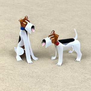 Wire Fox Terrier Dog Sculpture, Handmade Copper Miniature, Collectible Dog Art, Wire Fox Terrier Art, Wire Fox Terrier Figurine