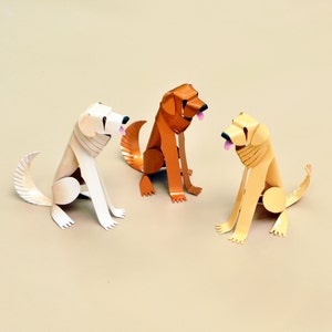 Escultura de cobre de un golden retriever hecha a mano, miniatura coleccionable.