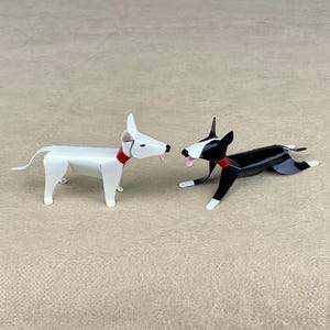Bull Terrier Dog Sculpture, Handmade Copper Miniature, Collectible Art, Bull Terrier Art, Bull Terrier Figurine, Bull Terrier Gift