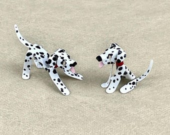 Dalmatian Puppy Handmade Copper Sculpture, Miniature Collectible Dog Art Figurine
