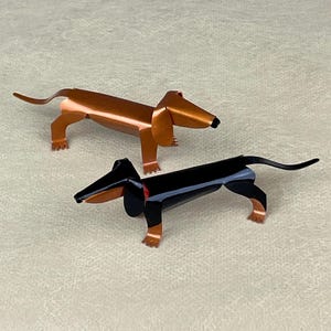 Dachshund Dog Sculpture, Dachshund Collectible Art, Dachshund Figurine, Dachshund Art, Dachshund Gift, Handmade Copper Miniature