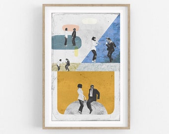 Póster de la película Pulp Fiction: Impresión artística minimalista