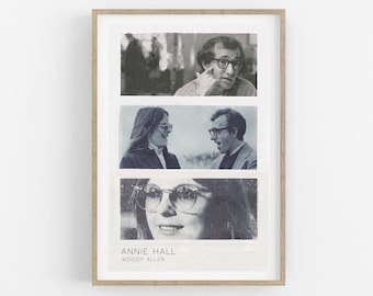 Minimalistisk filmaffisch med Annie Hall: Woody Allen-filmtryck
