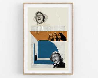 Young Frankenstein- movie poster- minimalist print- sci fi poster- Sci Fi print- funny poster- original poster- mid century- Swiss print-