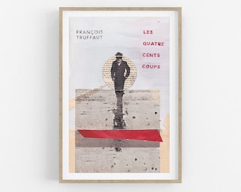 THE 400 BLOWS- movie poster- minimalist print- minimalist movie poster- french movie poster- original poster- French prints- french art