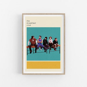 The Breakfast Club Movie Poster: Minimalist 80s Film Print