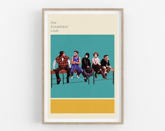 The Frühstücksclub Poster: Minimalistischer 80er Film