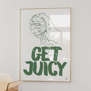 Obtenez une impression juteuse : art de cuisine moderne, décoration d&#39;appartement tendance