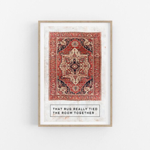 Impression de citation Le grand tapis Lebowski : affiche d'art drôle de film