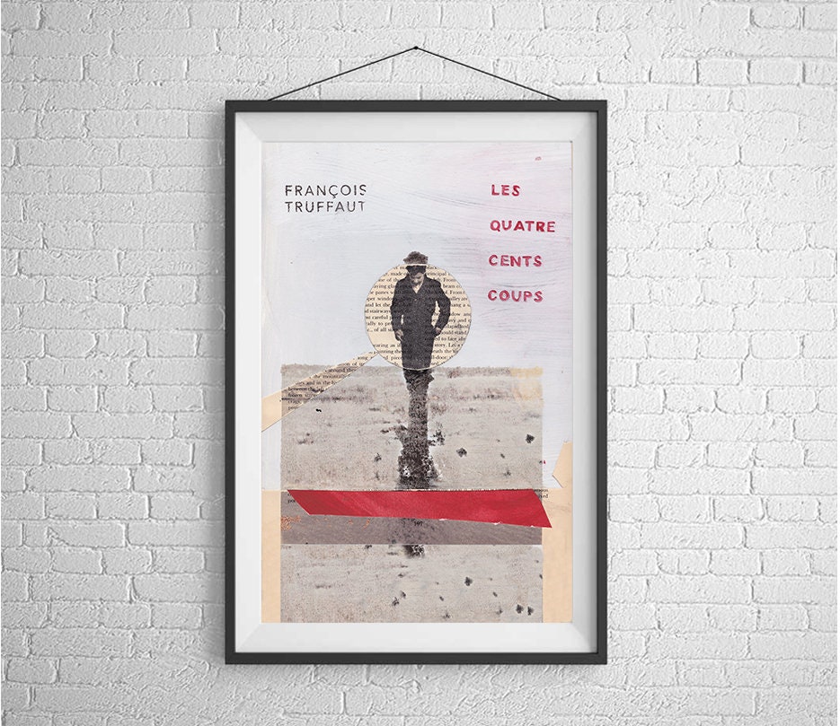 The 400 blows movie poster minimalist print minimalist etsy
