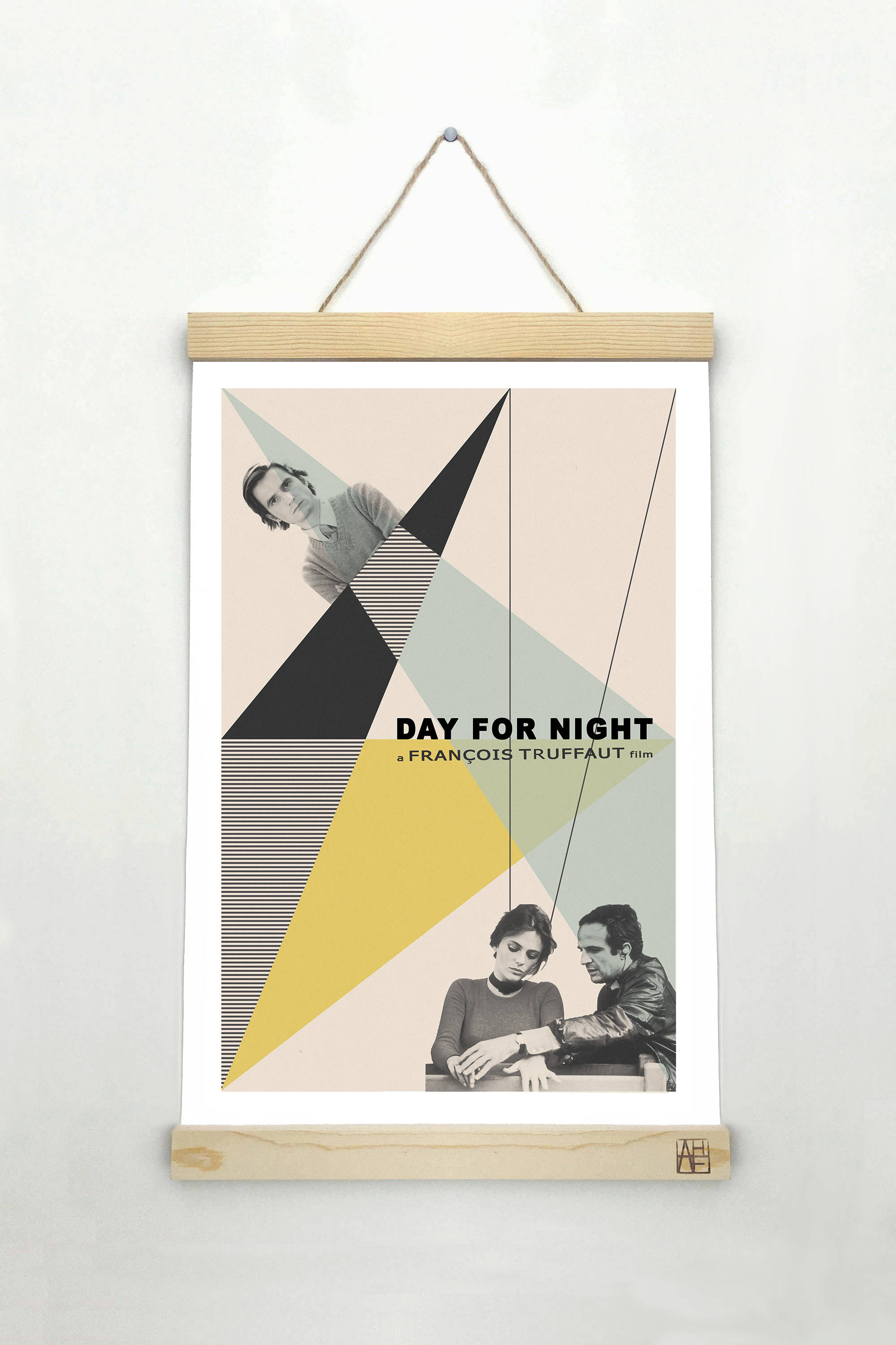 DAY FOR NIGHT Truffaut Original Art Minimalist Movie | Etsy