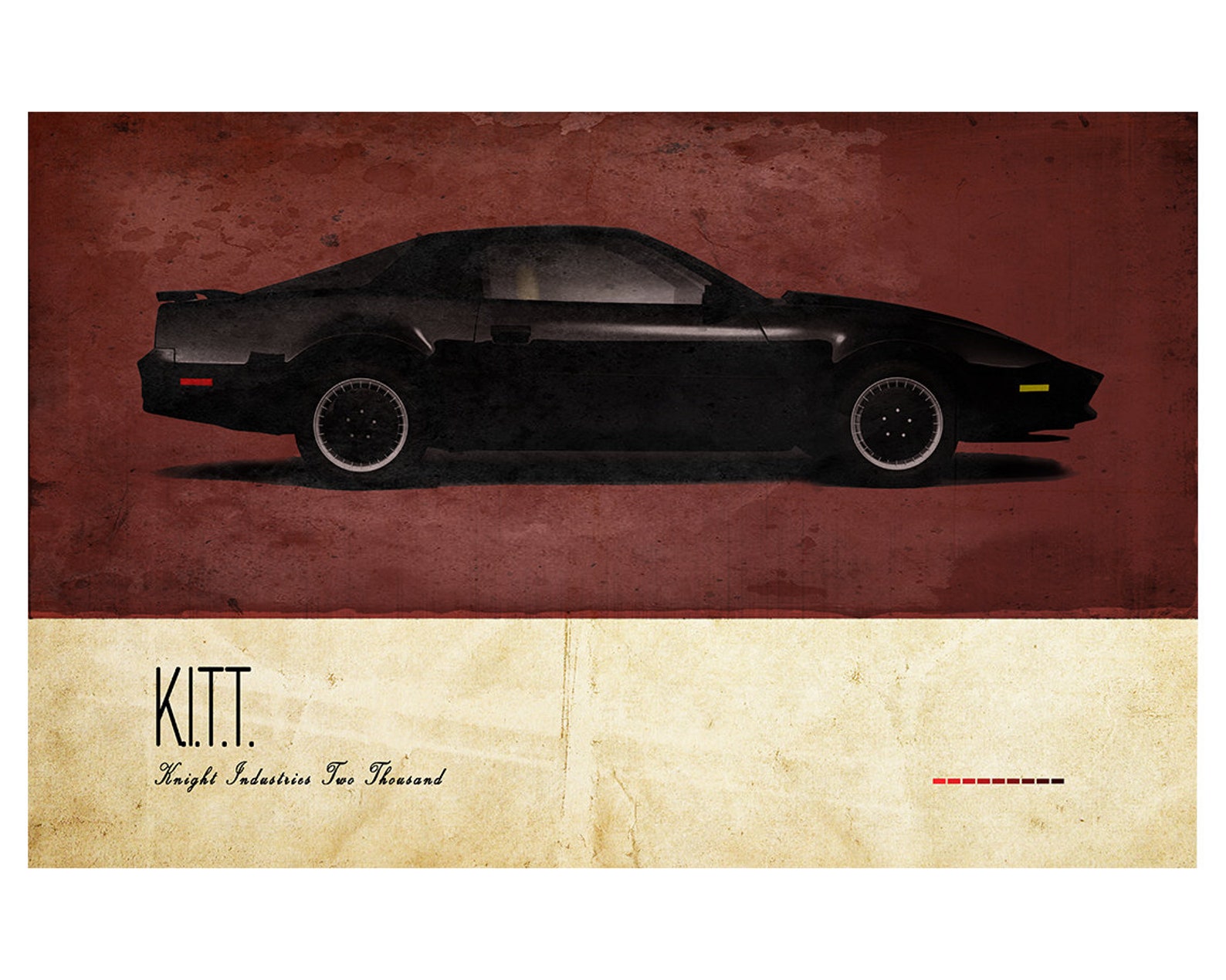 KITT Movie Poster Knight Rider Original Poster Race Car | Etsy