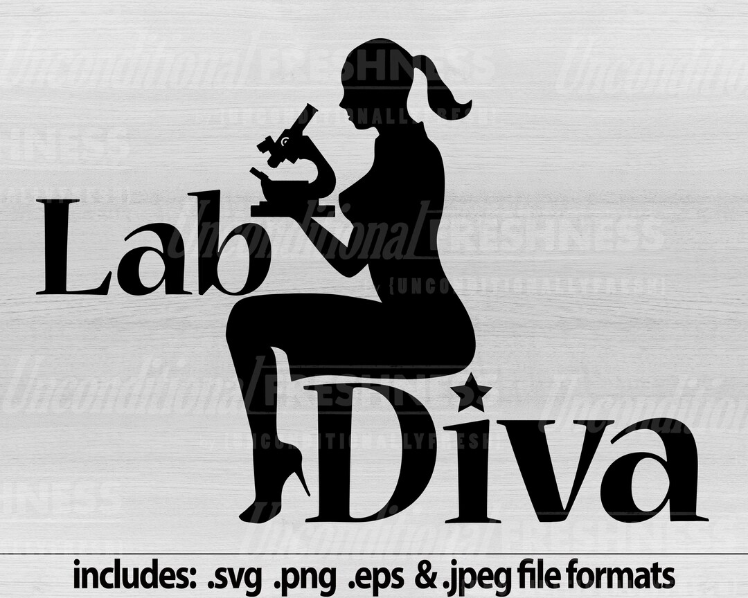 Lab Tech SVG Scientist Gift Girl Silhouette Cutting File Plus 3 File