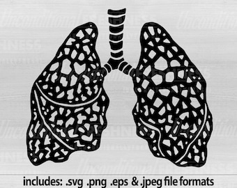 Digital Zentangle Lungs Anatomy Lungs Digital design printable file ...