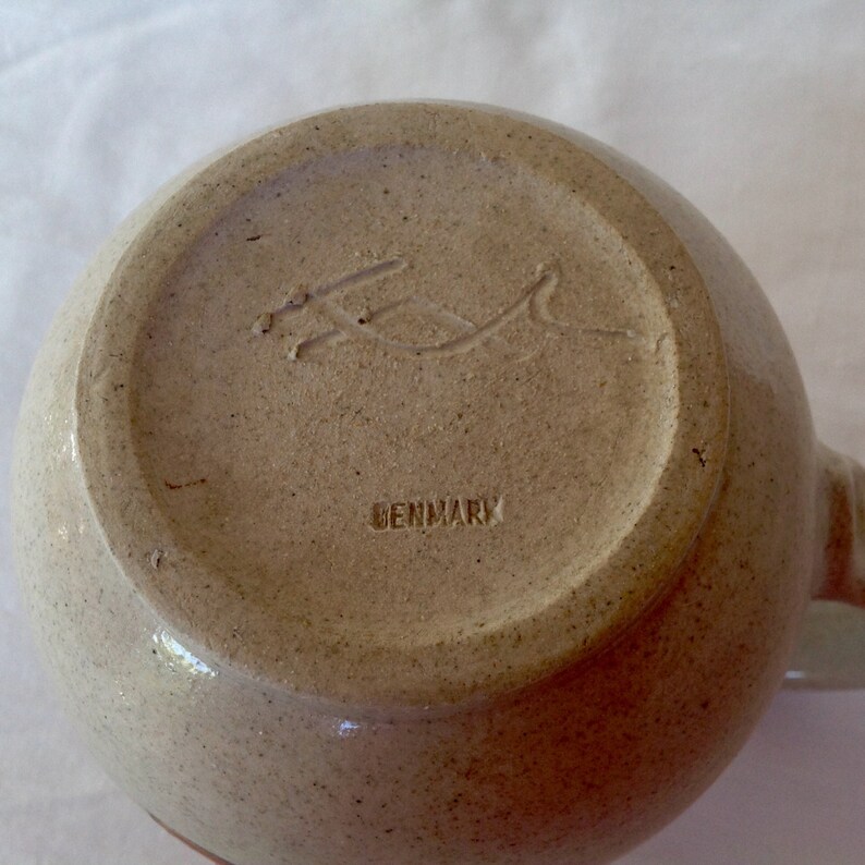 Herman A Kahler Decorated Ceramic Pitcher Denmark