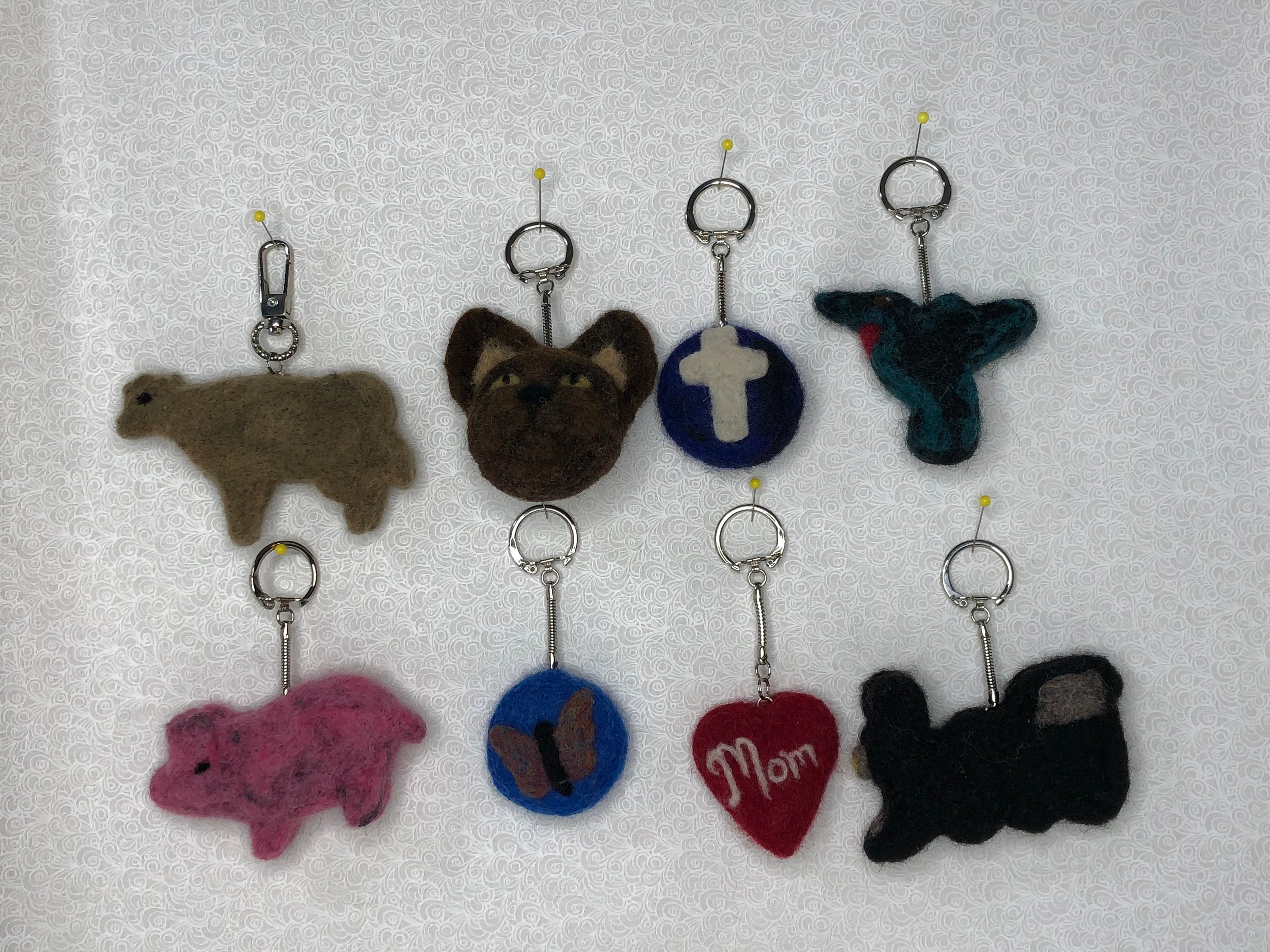 Wool Needle Felted Key Chain Etsy