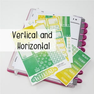 Kit de pegatinas de marihuana en acuarela, verticales y horizontales, verdes y amarillas *Diseño retirado* / Kit de pegatinas semanal, 420 pegatinas, pegatinas de marihuana