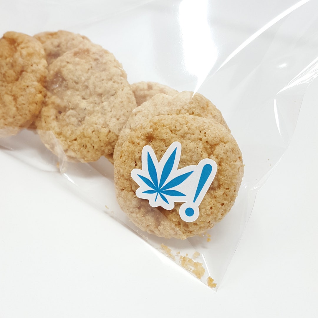 Edibles Warning Stickers Style 2 retiring PAPER Stickers Final Stock