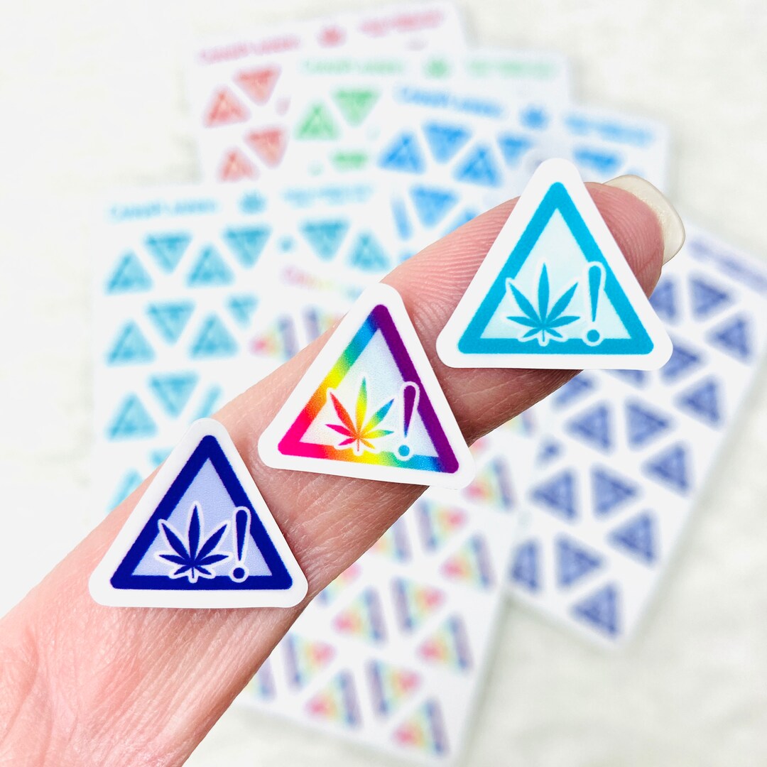 Edibles Warning Stickers Style 4 premium Vinyl retiring Design Final